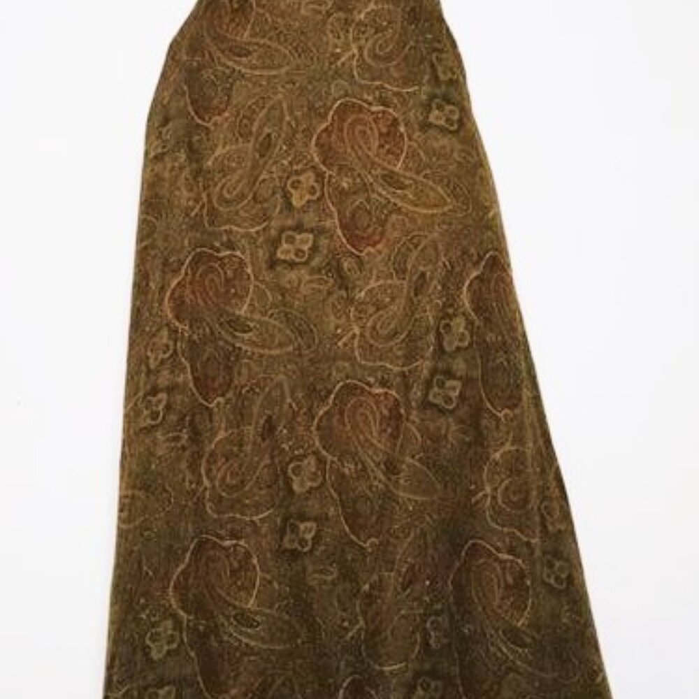 SOLD--RALPH LAUREN SILK PAISLEY SKIRT